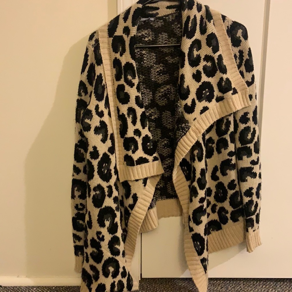 Leopard print cardigan